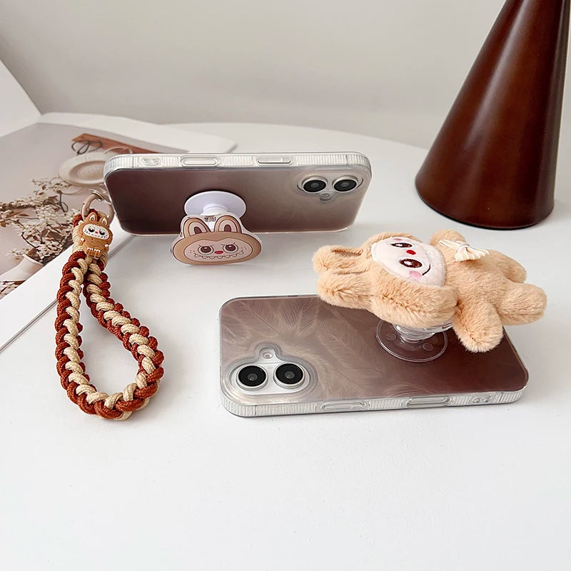 Labubu phone case with pop up stand