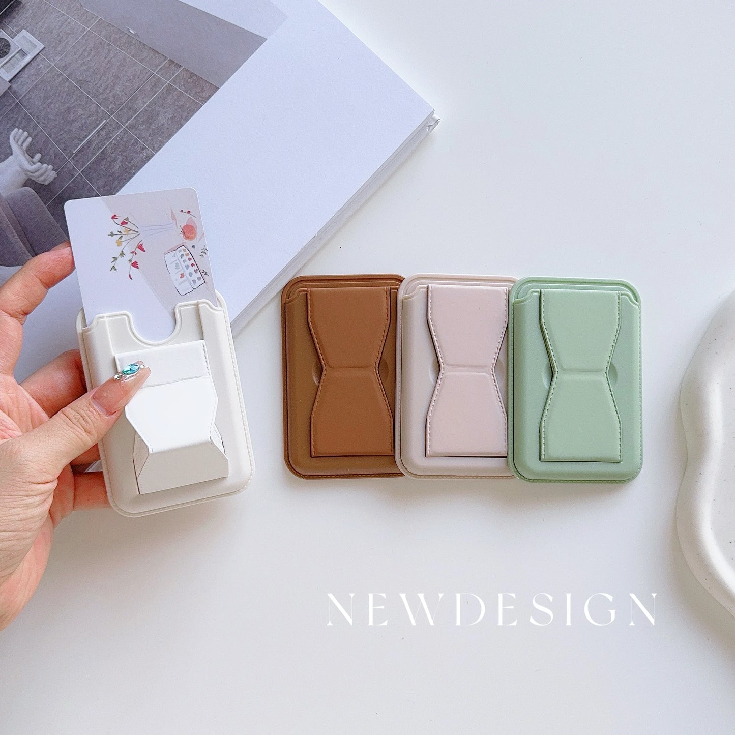 Slim Adhesive Card Holder & Stand