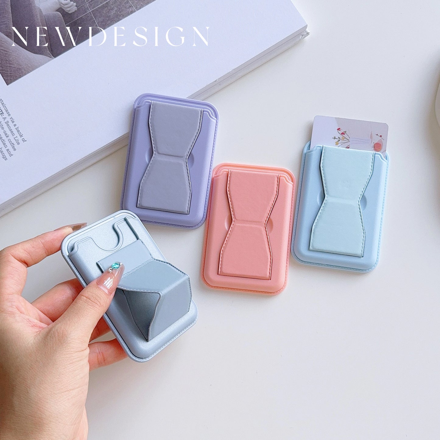 Slim Adhesive Card Holder & Stand