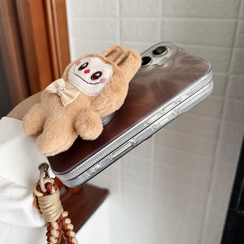 Labubu phone case with pop up stand